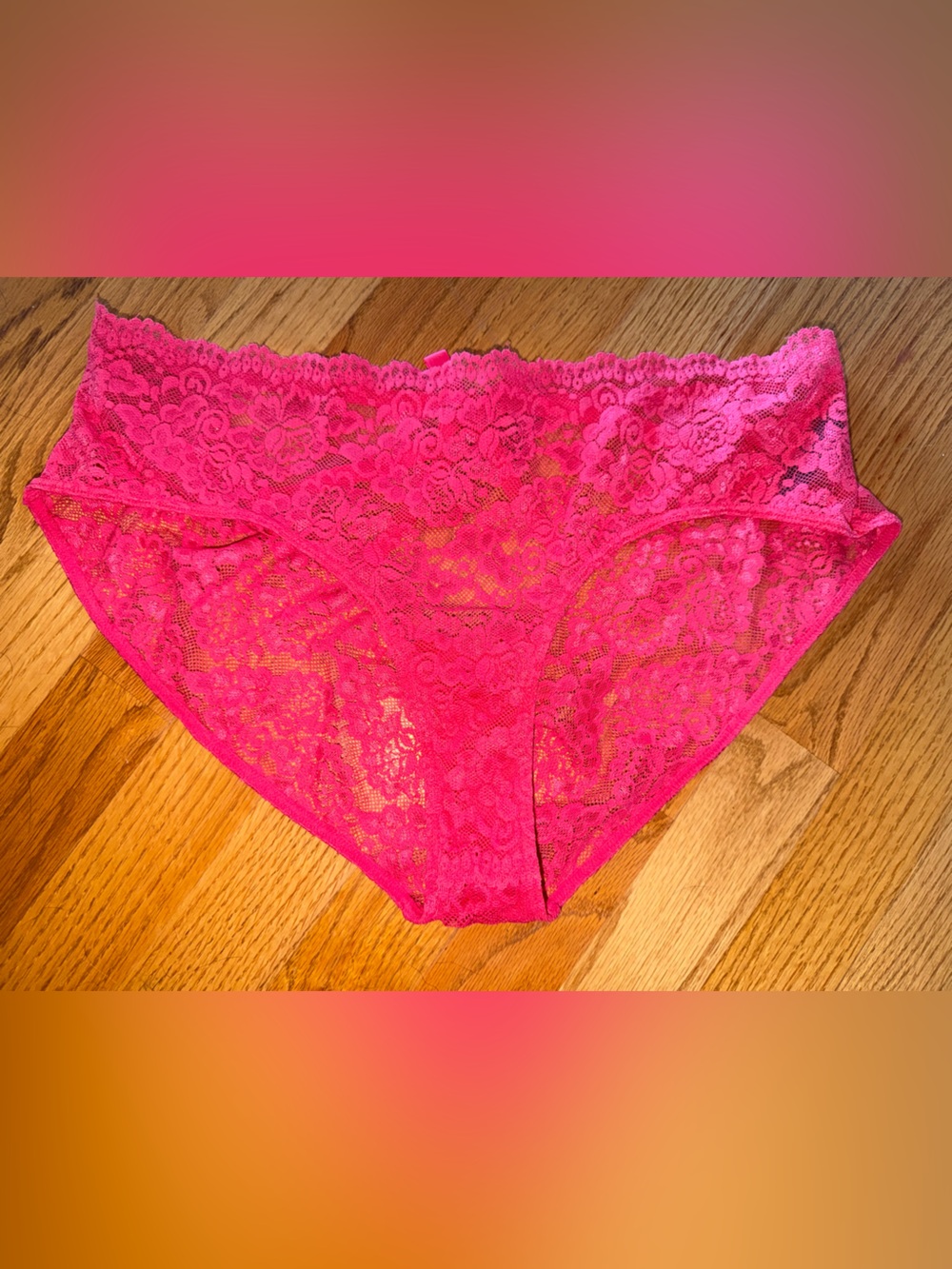 Torrid Lace Bikini Panty with strappy detail in Bright Pink 2X NWOT